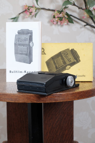 New Old Stock, Rada 120 Roll-film Back for 6x9 Voigtlander Bergheil Cameras