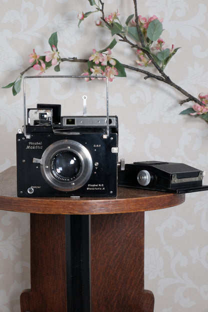 SUPERB! Circa 1933 Plaubel Makina II, 6x9, coupled Rangefinder camera. Freshly Serviced, CLA'd.