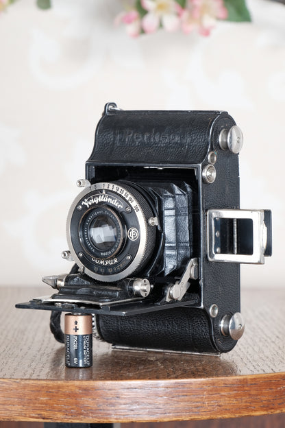 Rare! 1934 Voigtlander 3x4 Perkeo, 127 film, CLA'd, Freshly Serviced!