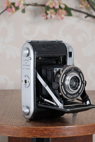 1939 Ensign 220, 6x6 / 6x4.5 Medium format Coupled Rangefinder Camera, , CLA'd, Freshly serviced!