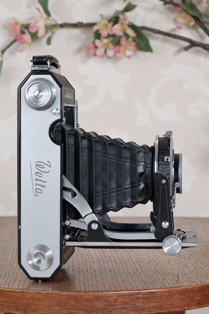 Rare! 1937 WELTA WELTUR 6x9 Coupled Rangefinder Camera, with original case. CLA'd, Freshly serviced!