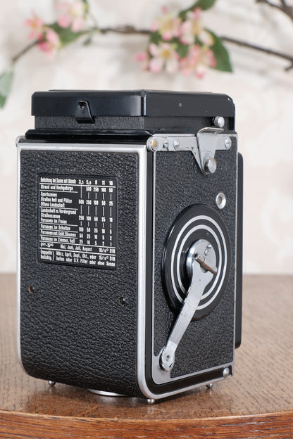 Superb! 1938 Rolleiflex Automat with original leather case, Freshly Serviced, CLA’d!