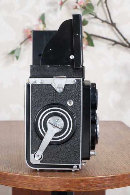 Superb! 1938 Rolleiflex Automat with original leather case, Freshly Serviced, CLA’d!