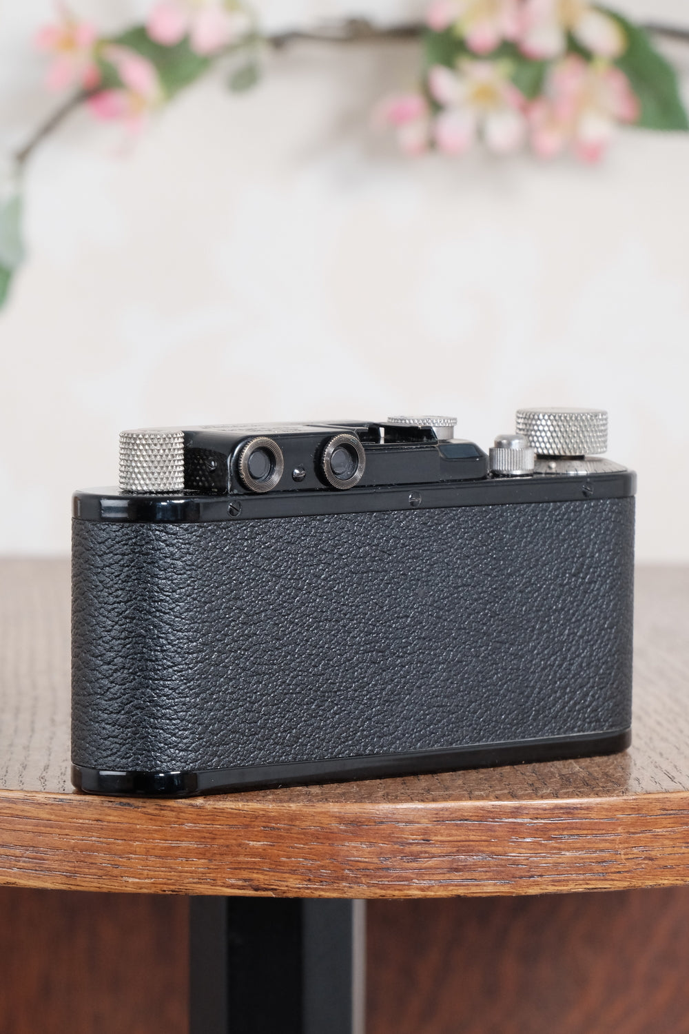 Superb! 1934 BLACK LEITZ LEICA II with nickel fittings & nickel Elmar lens.  Freshly Serviced CLA'd!