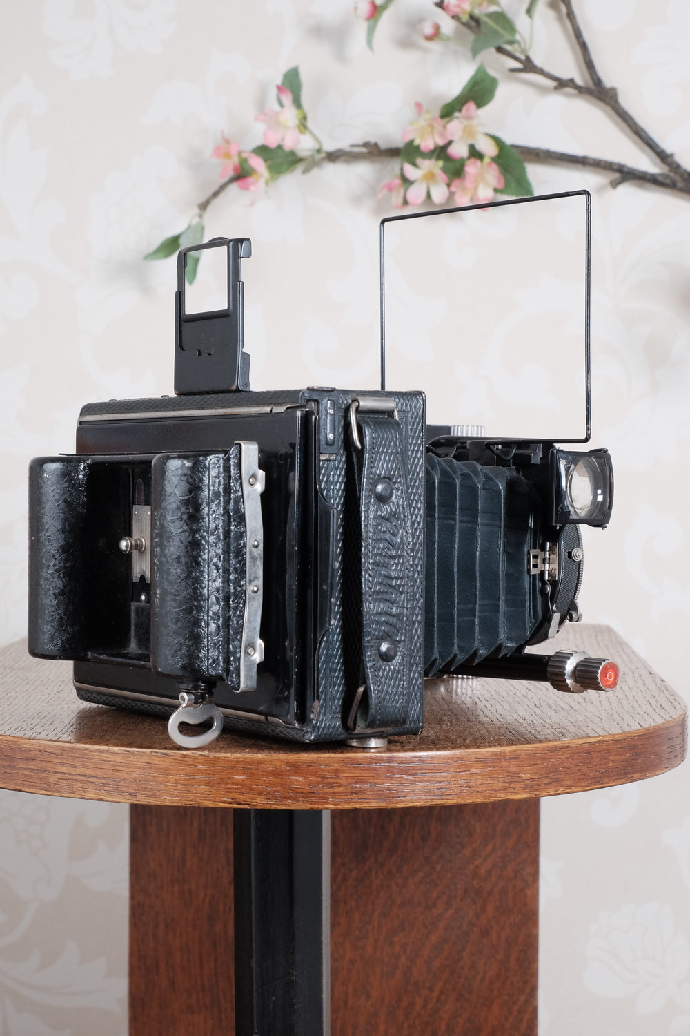 Rare Green Voigtlander 1934 Bergheil (DeLuxe) Camera with Heliar lens and roll-film back. Freshly serviced, CLA'd!