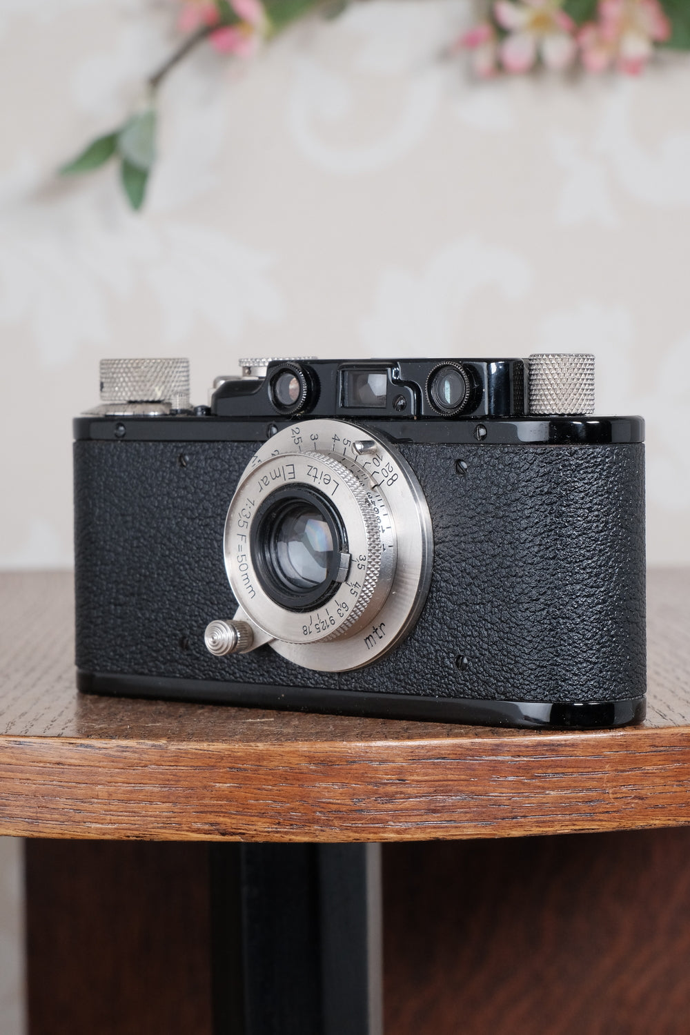 Near mint! 1933 BLACK LEITZ LEICA II with Nickel Elmar lens.  Freshly Serviced CLA'd! - Leitz- Petrakla Classic Cameras