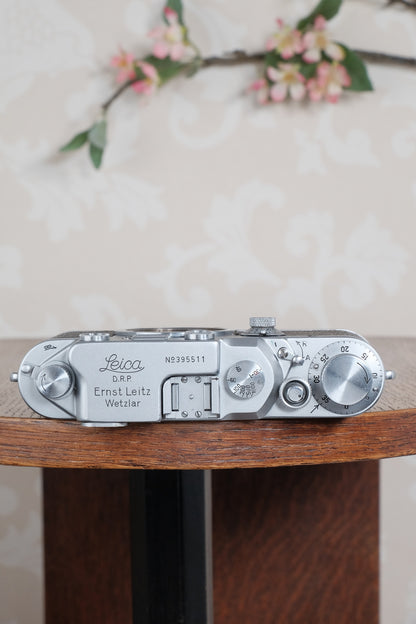 Superb! 1945 LEITZ LEICA IIIc, the desirable wartime “stepper”model. Freshly Serviced CLA'd! - Leitz- Petrakla Classic Cameras