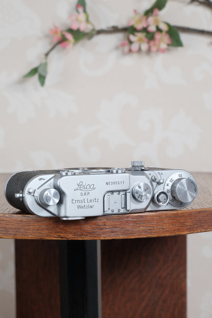 Superb! 1945 LEITZ LEICA IIIc, the desirable wartime “stepper”model. Freshly Serviced CLA'd! - Leitz- Petrakla Classic Cameras