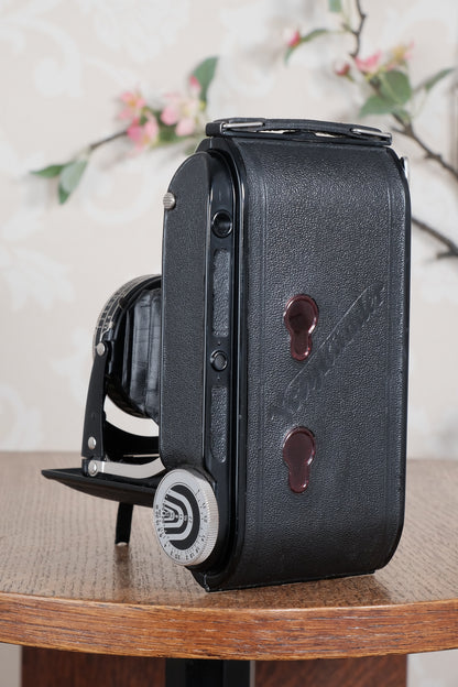 Near Mint! 1936 Voigtlander 6x9 Black Bessa rangefinder with Heliar lens! Freshly Serviced, CLA'd. - Voigtlander- Petrakla Classic Cameras