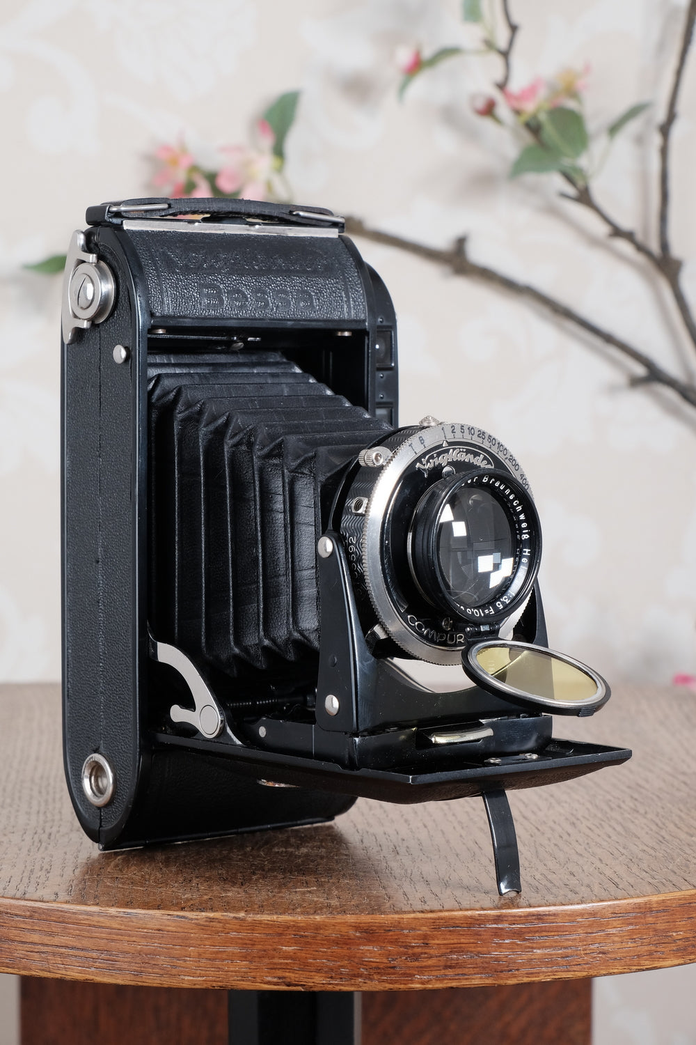 Near Mint! 1936 Voigtlander 6x9 Black Bessa rangefinder with Heliar lens! Freshly Serviced, CLA'd. - Voigtlander- Petrakla Classic Cameras
