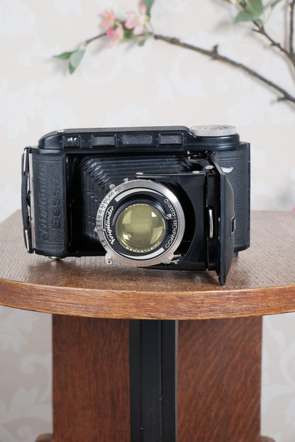 Near Mint! 1936 Voigtlander 6x9 Black Bessa rangefinder with Heliar lens! Freshly Serviced, CLA'd. - Voigtlander- Petrakla Classic Cameras