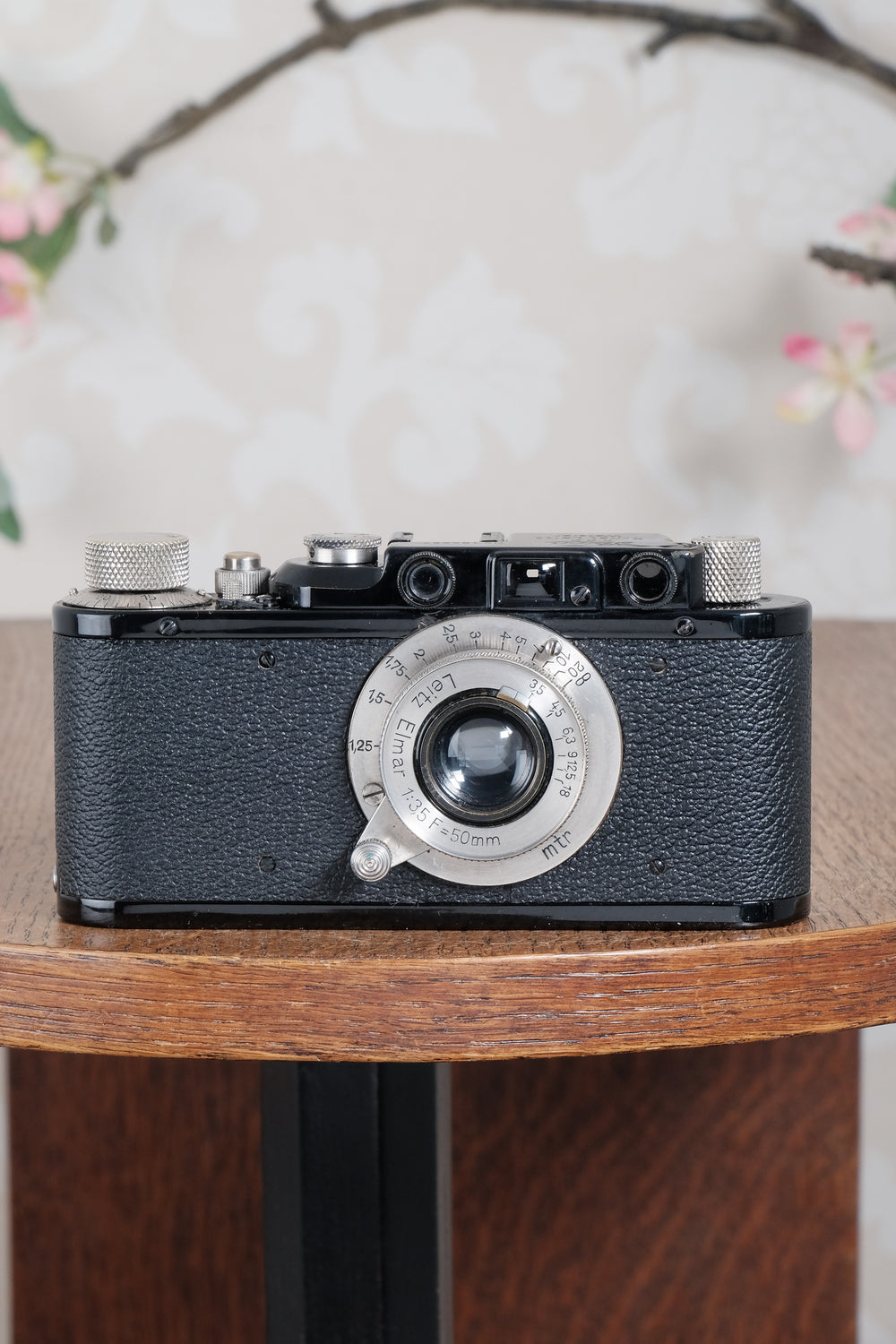 Superb! 1932 BLACK LEITZ LEICA II with Nickel Elmar lens.  Freshly Serviced CLA'd! - Leitz- Petrakla Classic Cameras