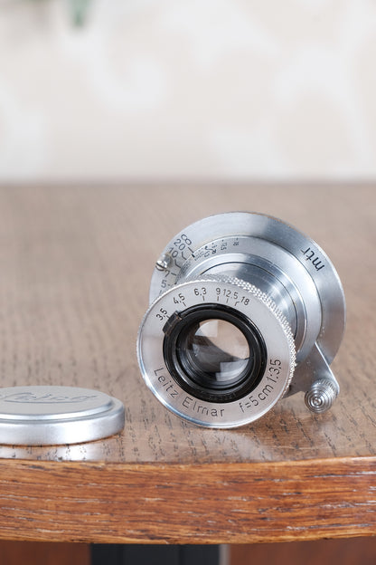 Superb! 1940 Leitz Elmar 3.5/50mm lens, Perfect glass!