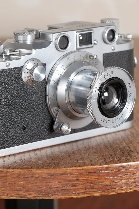 Superb! 1940 Leitz Elmar 3.5/50mm lens, Perfect glass!