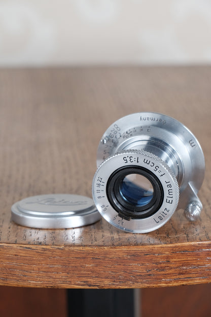 Superb! 1950 Leitz Elmar 3.5/50mm coated lens.