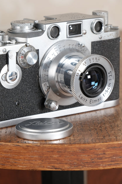 Superb! 1950 Leitz Elmar 3.5/50mm coated lens.