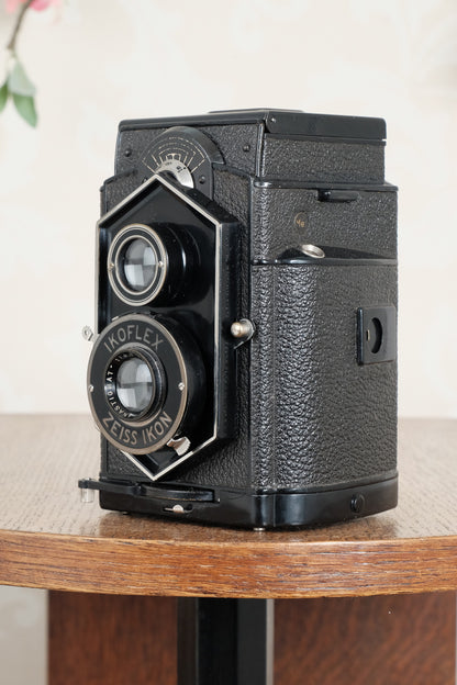 Original 1934 , Zeiss-Ikon Art Deco “Coffee-can” Ikoflex, 850/16, CLA'd  Freshly Serviced!