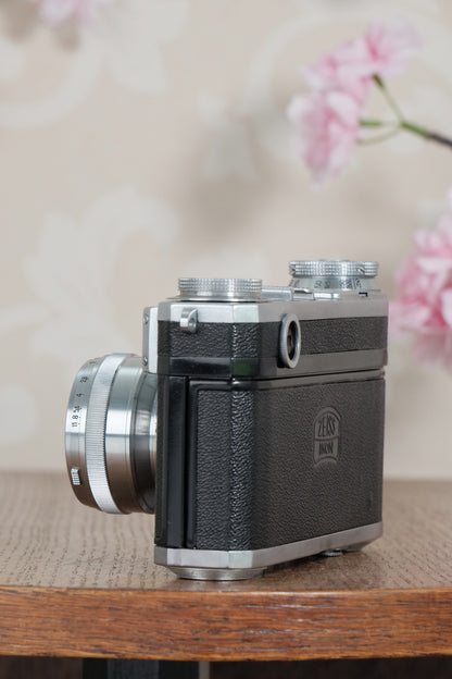 Near Mint! WWII 1943 Zeiss Ikon Contax II with “T” coated f1.5/50 Sonnar lens. CLA'd, Freshly Serviced!