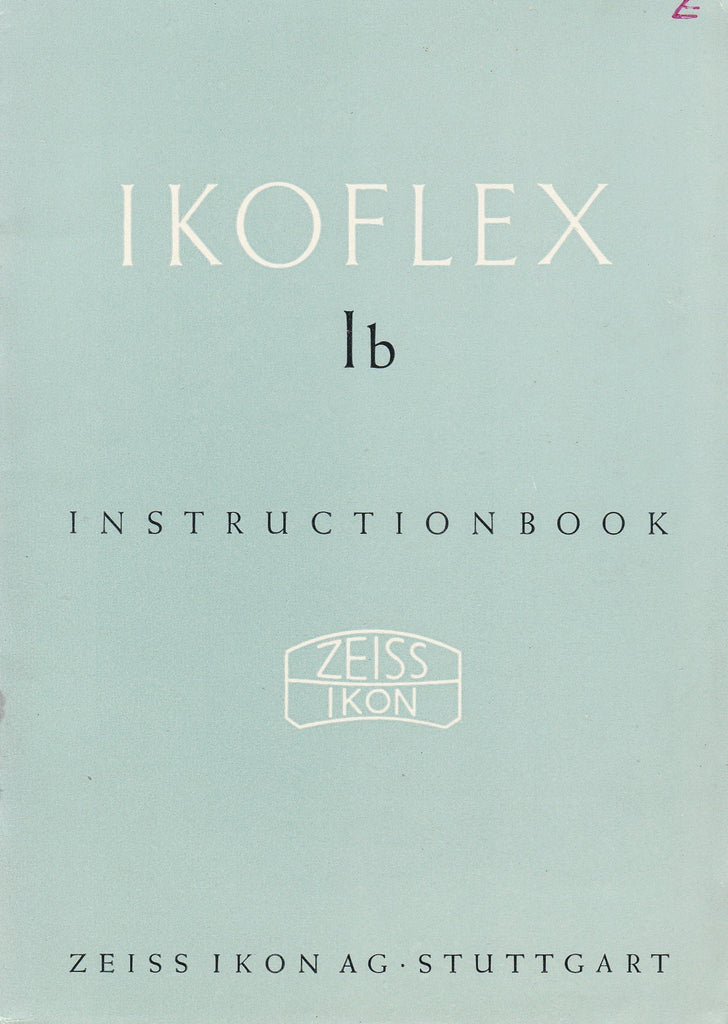 Ikoflex Ib Instruction book (Stuttgart) (Original). Free Shipping!