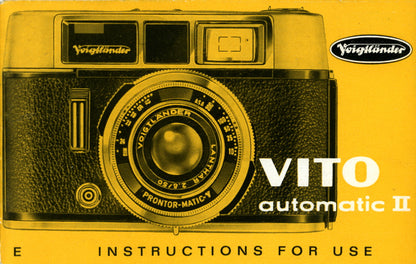 Voigtlander Vito Automatic II, Instructions for use.  (original).