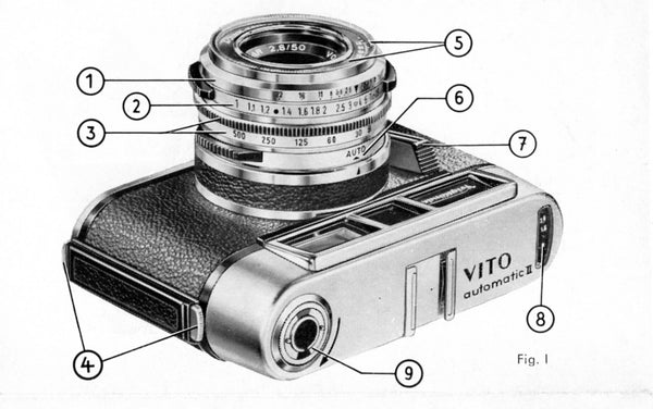 Voigtlander Vito Automatic II, Instructions for use.  (original). Free Shipping!