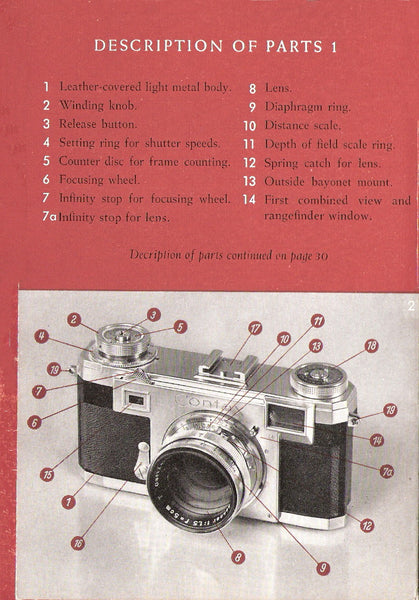 Contax IIa Manual (English) PDF DOWNLOAD! - Zeiss-Ikon- Petrakla Classic Cameras