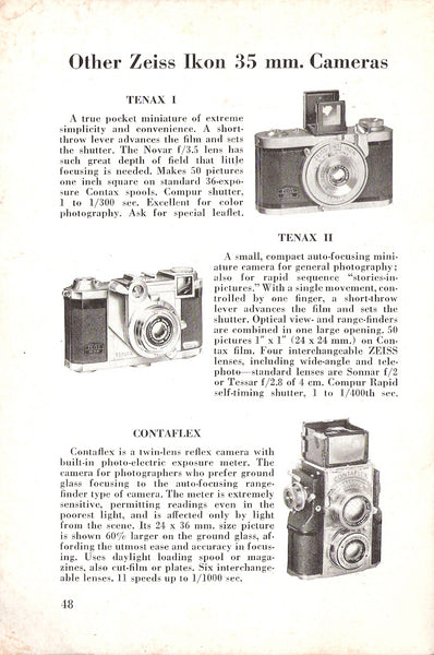 Contax with Zeiss Lenses (English) PDF DOWNLOAD! - Zeiss-Ikon- Petrakla Classic Cameras