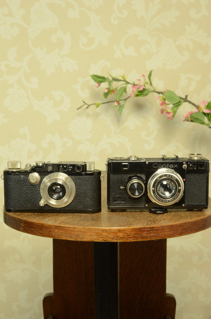 A Zeiss Ikon Contax II Rangefinder Camera, 1936, black paint, serial no