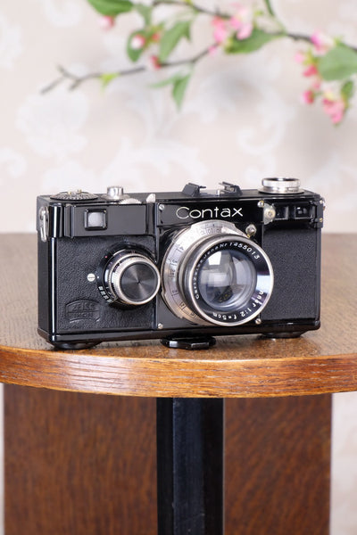 SUPERB! 1935 Zeiss Ikon Contax I, 35mm rangefinder, CLA’d, FRESHLY SERVICED! - Zeiss-Ikon- Petrakla Classic Cameras