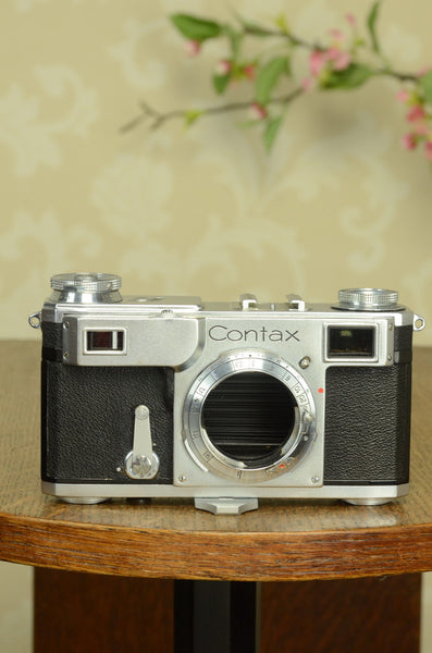 EXCELLENT! 1936 Zeiss Ikon Contax II, CLA’d, with Original leather case. Freshly Serviced! - Zeiss-Ikon- Petrakla Classic Cameras