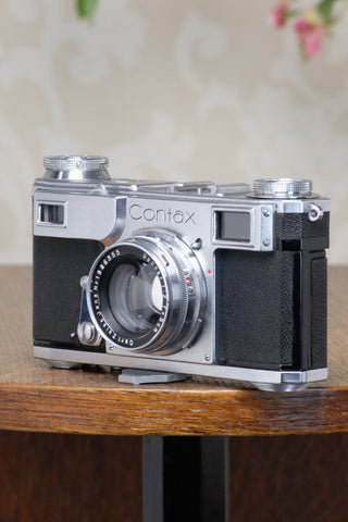 SUPERB! 1939 Zeiss Ikon Contax II, with original case, Freshly Serviced! - Zeiss-Ikon- Petrakla Classic Cameras
