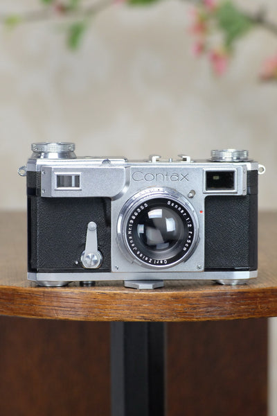 SUPERB! 1939 Zeiss Ikon Contax II, with original case, Freshly Serviced! - Zeiss-Ikon- Petrakla Classic Cameras