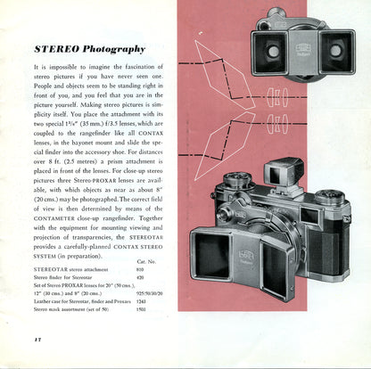 Contax Brochure (Original). Free shipping. - Zeiss-Ikon- Petrakla Classic Cameras