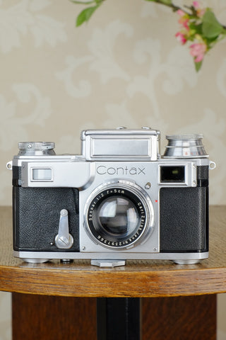 Near mint, 1938 Zeiss Ikon Contax, CLA'd, Freshly Serviced! - Zeiss-Ikon- Petrakla Classic Cameras