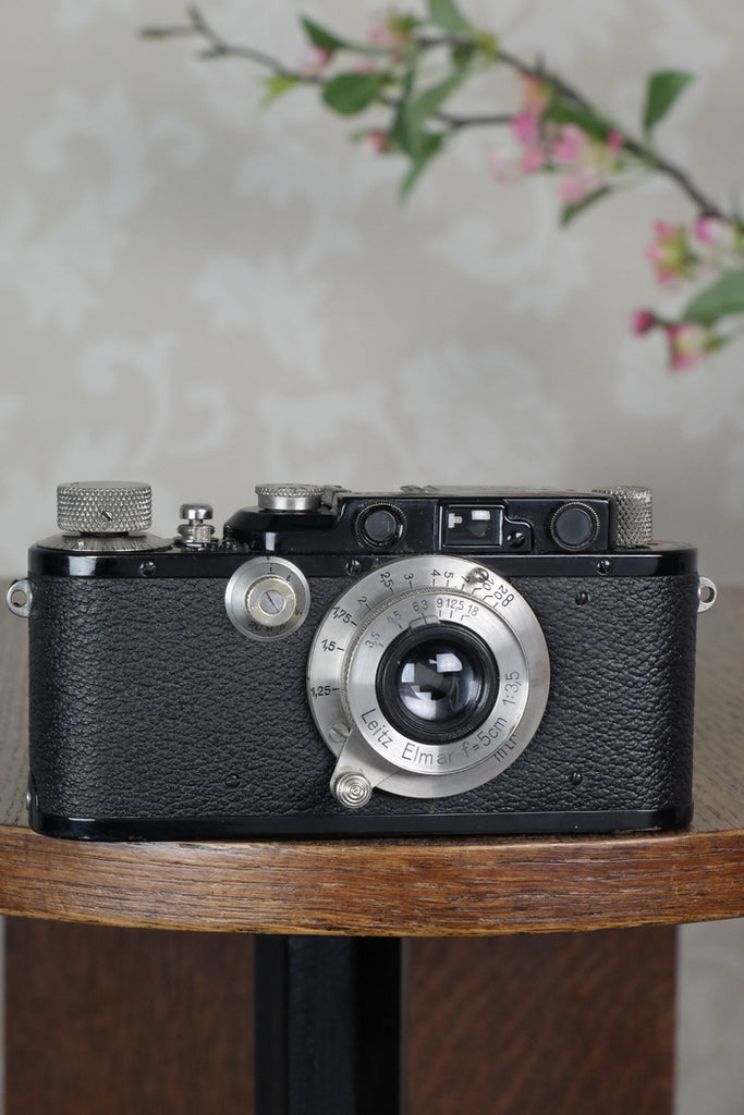 SUPERB! 1936 Black Leitz Leica III with Nickel Elmar lens, CLA'd, Freshly  Serviced!