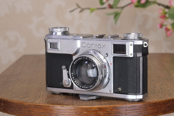 SUPERB! 1941 Zeiss Ikon Contax II,with a Carl Zeiss 2.0/50mm lens, Freshly Serviced, Ready for immediate use! - Zeiss-Ikon- Petrakla Classic Cameras