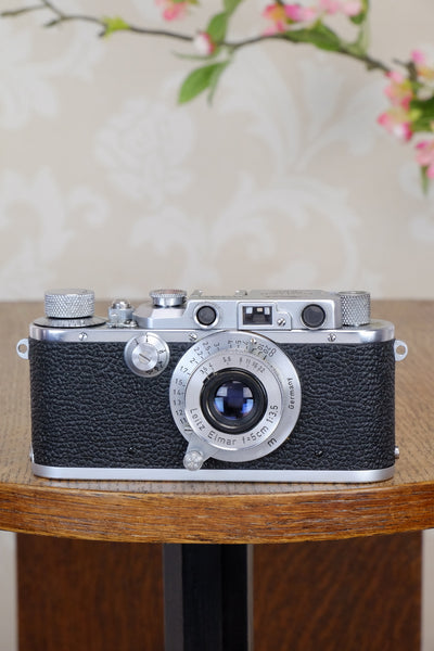 Superb! 1934 Leitz Leica III with 3.5/50mm Leitz Elmar lens, CLA'd, Freshly Serviced! - Leitz- Petrakla Classic Cameras