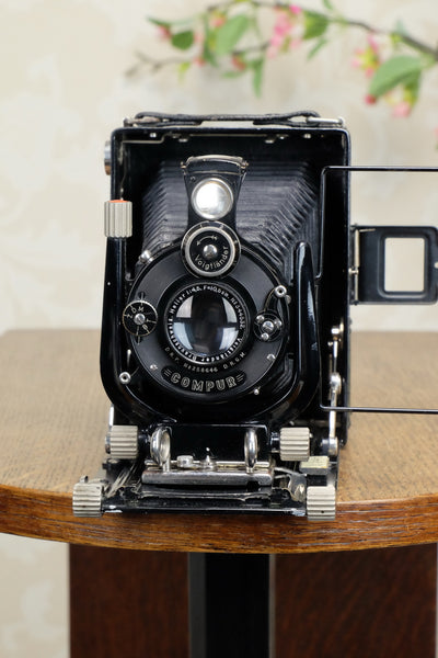 SUPERB! 1928 Voigtlander BERGHEIL Camera with HELIAR LENS and 120 Roll-film back! Freshly serviced CLA’d - Voigtlander- Petrakla Classic Cameras