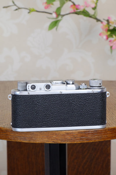 Superb! 1934 Leitz Leica III with 3.5/50mm Leitz Elmar lens, CLA'd, Freshly Serviced! - Leitz- Petrakla Classic Cameras