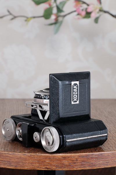 Superb! THE ORIGINAL FIRST VERSION, 1934 Black Kodak Retina, model 117. CLA'd, Freshly Serviced!