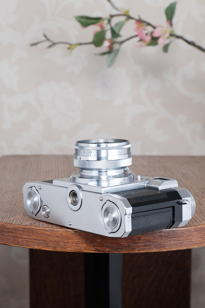 Superb! 1952 Zeiss Ikon Contax IIa with Lens. CLA'd, Freshly Serviced!