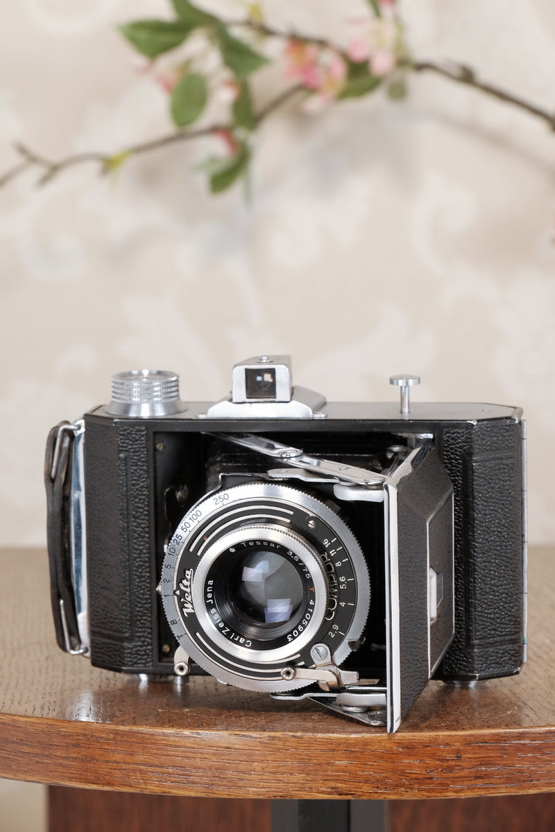 Welta Weltax 6x6 Folder, “T” Coated Carl Zeiss Tessar lens, CLAd, Freshly Serviced!