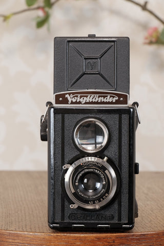 Superb 1938 Voigtlander Brillant 6x6 TLR, CLA'd, Freshly Serviced!