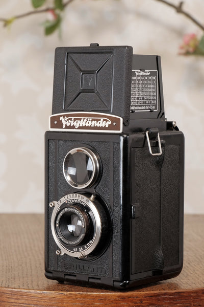 Superb 1938 Voigtlander Brillant 6x6 TLR, CLA'd, Freshly Serviced!