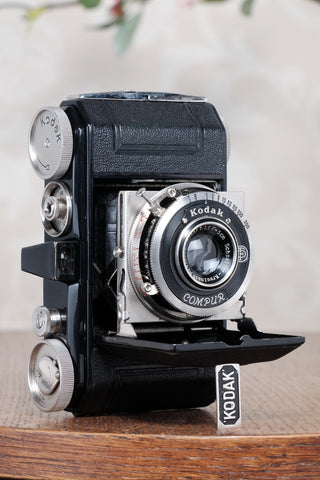 Superb! THE ORIGINAL FIRST VERSION, 1934 Black Kodak Retina, model 117. CLA'd, Freshly Serviced!