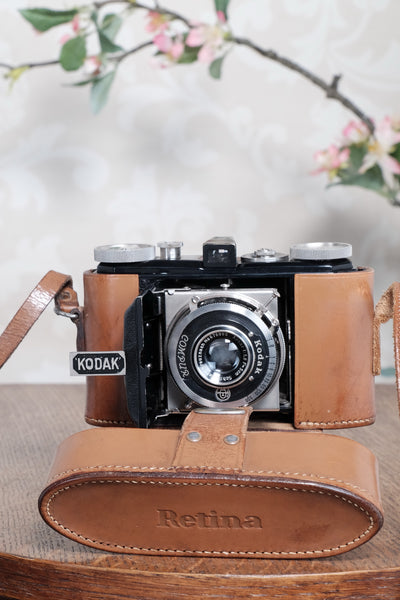 Superb! THE ORIGINAL FIRST VERSION, 1934 Black Kodak Retina, model 117. CLA'd, Freshly Serviced!