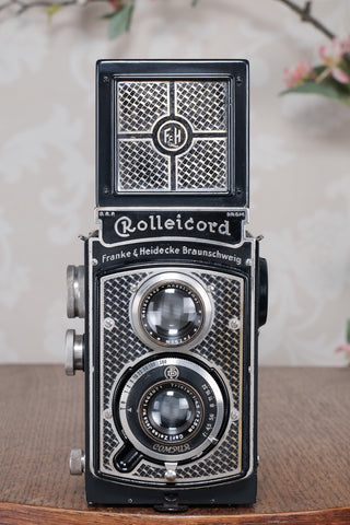 1934 Art-Deco Nickel-plated Rolleicord CLA’d, Freshly Serviced!