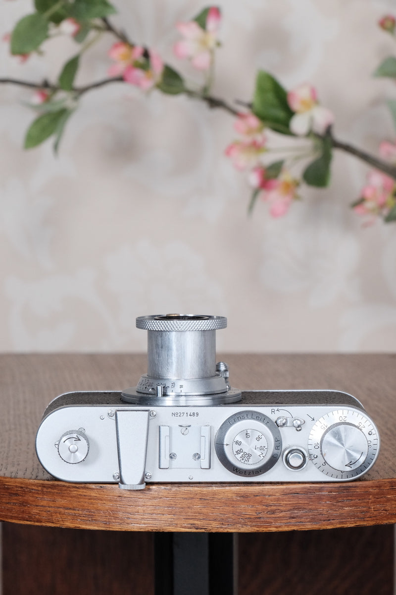 Superb! 1938 Leitz Leica I, CLA'd, Freshly Serviced! - Leitz- Petrakla Classic Cameras