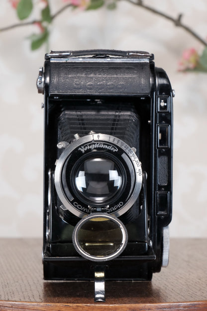 Superb! 1936 Voigtlander 6x9 Bessa Rangefinder, Freshly Serviced, CLA'd.