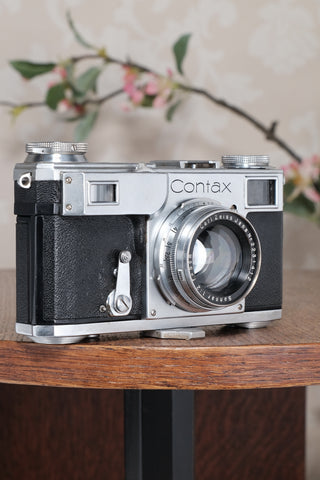 Superb! 1937 Zeiss Ikon Contax II Body and 50mm Zeiss Sonnar lens, CLA'd, Freshly Serviced!